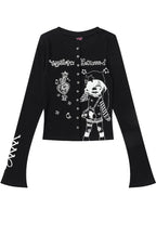 Manga Print Flared Sleeve Cardigans
