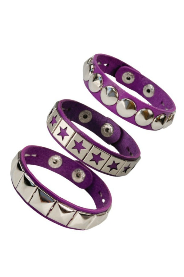 Dark Punk Rhinestone Stud Bracelet