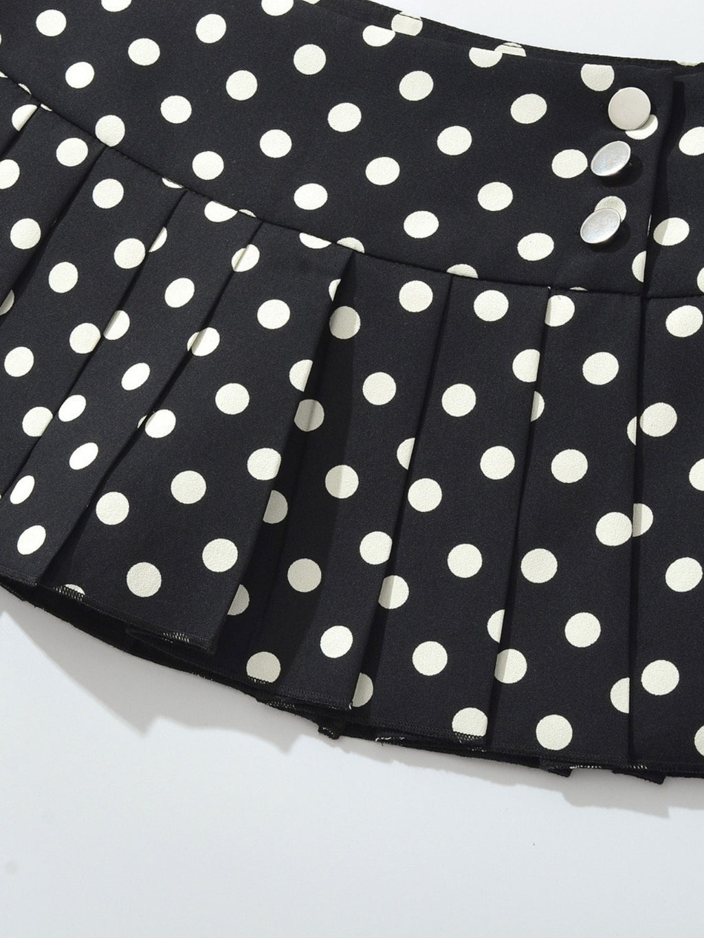 Retro Polka Dot High-Waist Skirt
