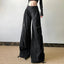 Black Cargo Zipper Pants