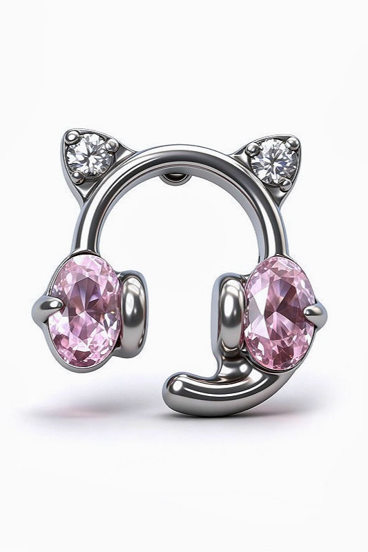 Candy Color Headset Cat Lip Stud Secondary image