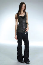 Metal Eyelet Hooded Longline Tank Top