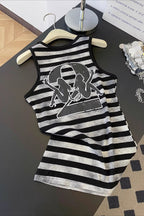 Striped Graphic Tank Top
