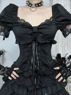 Gothic Subculture Lace-Up T-Shirt