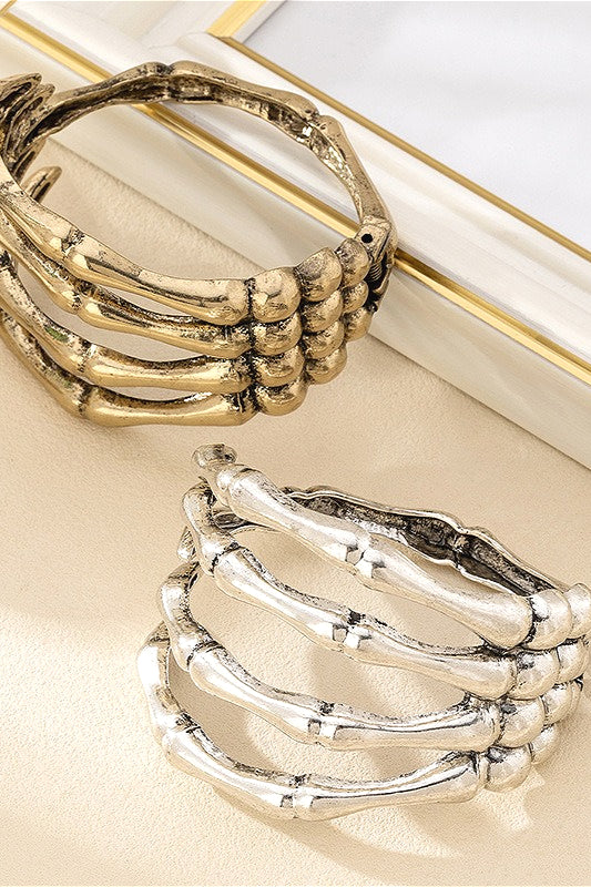 Gothic Hollow Skeleton Hand Bracelet