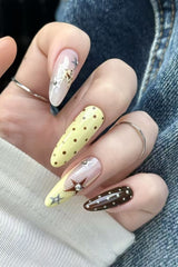 Y2K Polka Dot Star Press On Nails