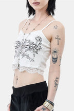 Gothic Print Lace Cami