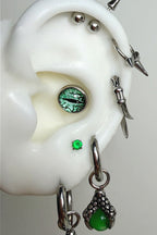 Snake Eye Green Abyss Punk Earrings