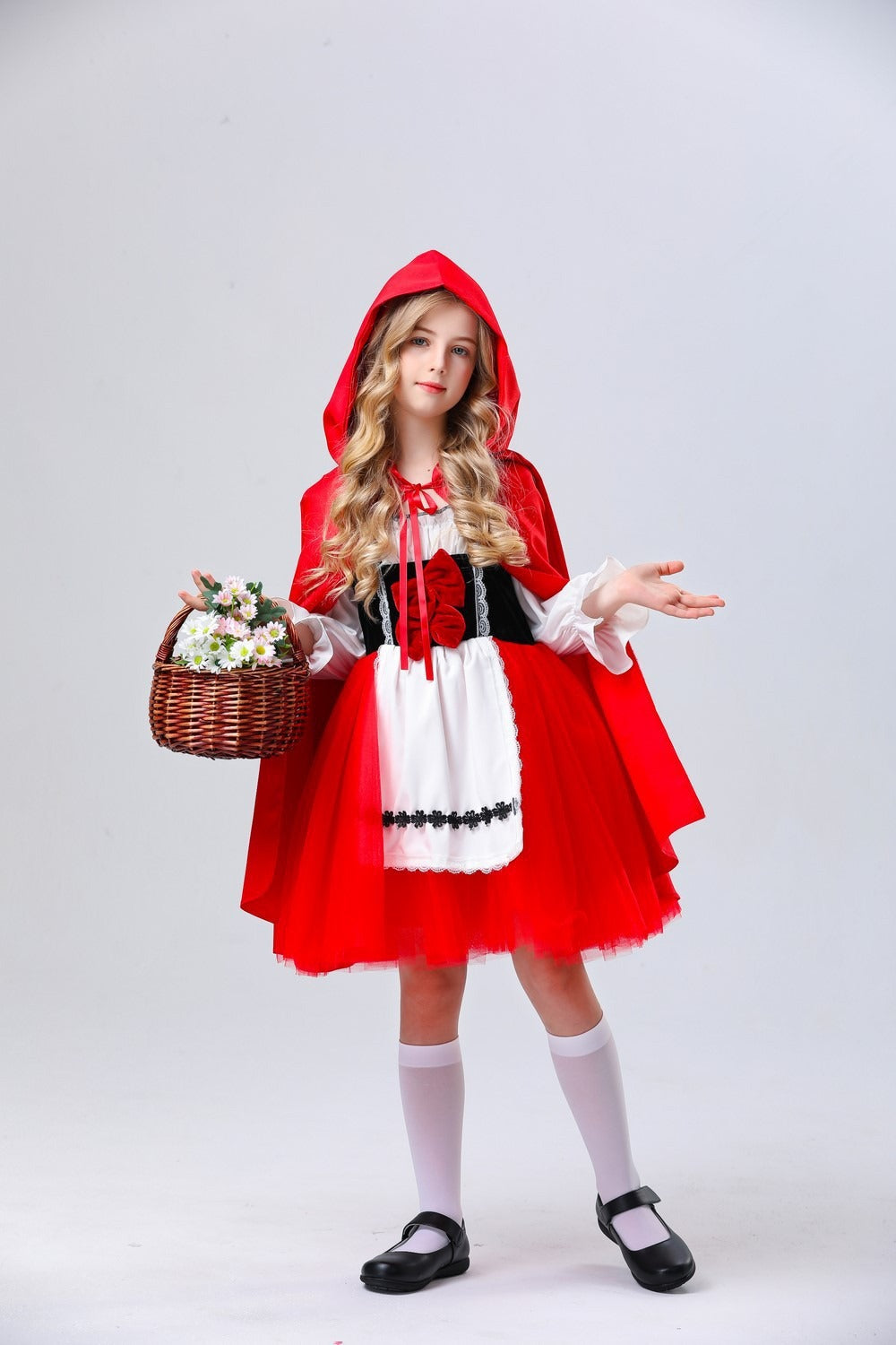 Little Red Hood Outfit Kid Halloween Main image