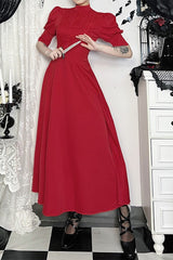 Gothic Puff Sleeve Maxi Dress