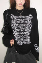 Rib Cage Graphic Crew Neck Sweatshirt