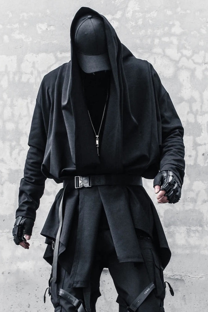 Punk Gothic Irregular Techwear Trench Coat Secondary image