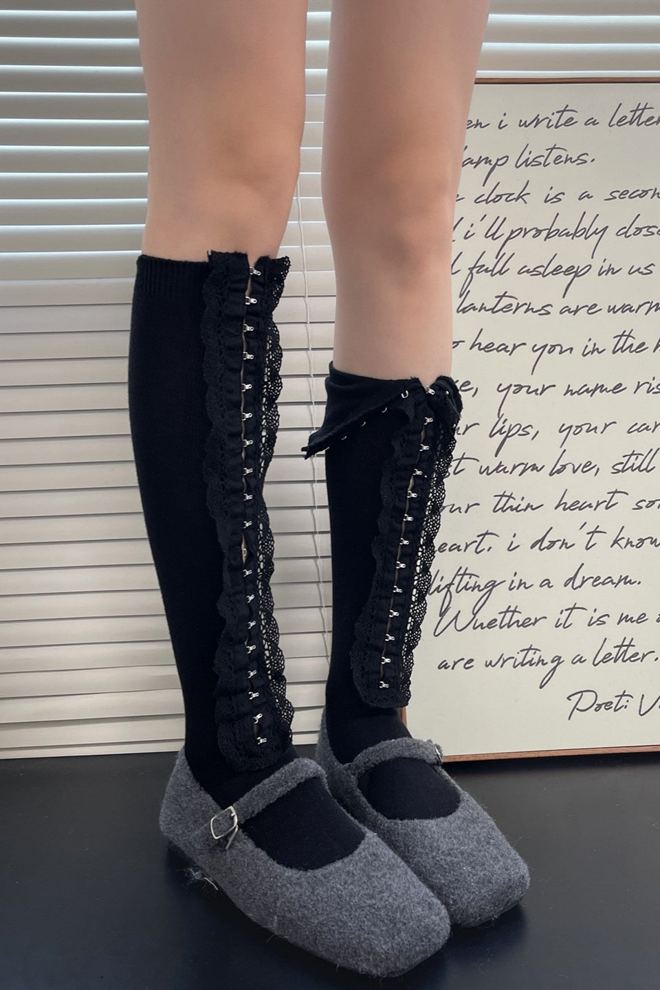 Cute Y2K Cutout Lingerie Clip Thigh Socks Main image