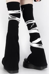Japanese Y2K Aby Style Bandage Over-Knee Leg Warmers