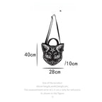 Gothic Punk Style Pentacle Cat Top Handle Fashion Bag Halloween
