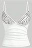 Metallic Tone Rivet Decor Cami