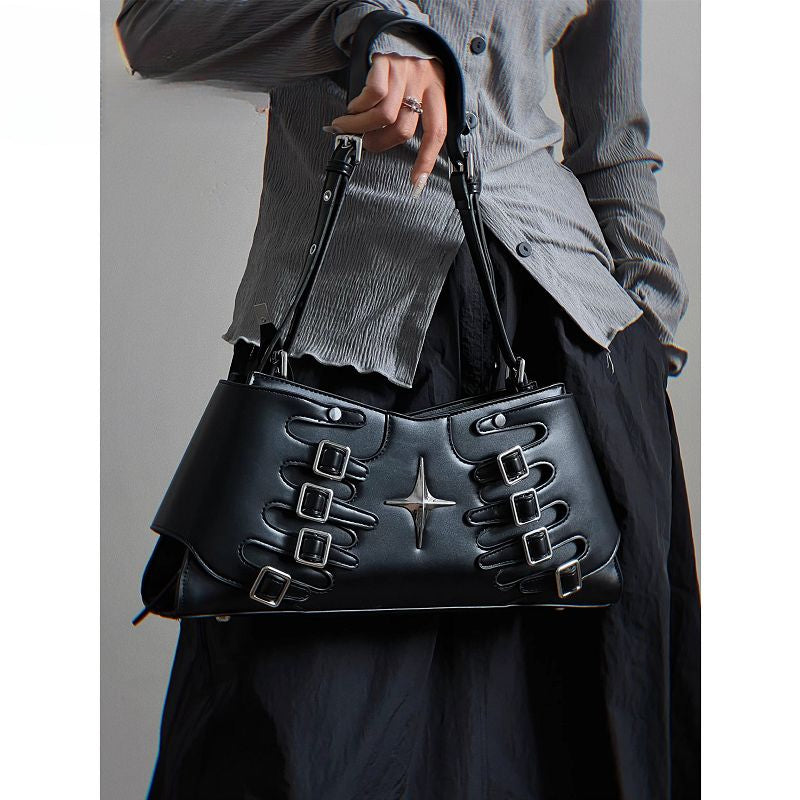 Y2K Spicy Girls Harajuku Gothic High Street Red Punk Crossbody Shoulder Bag Halloween