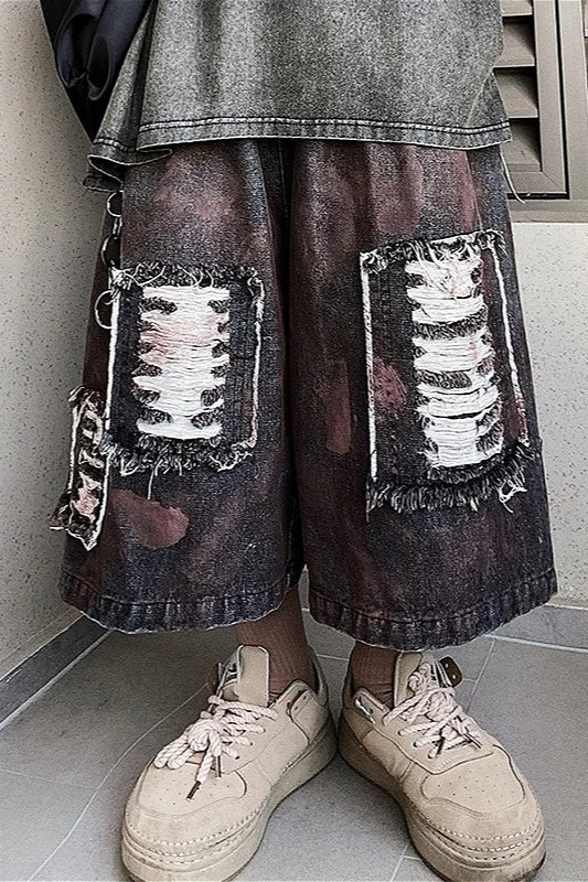 Vintage Loose Wide Leg Denim Shorts Secondary image