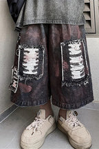 Vintage Loose Wide Leg Denim Shorts