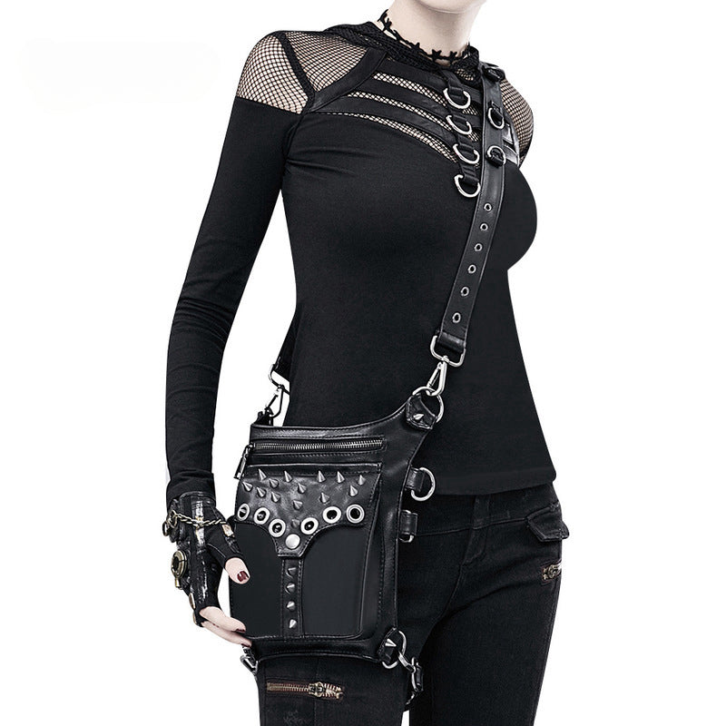 Steampunk Vintage Fanny Rivet Retro Rock Gothic Thigh Waist Pack Bag Halloween Main image