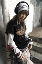 Layered Angel Graphic Long Sleeve T Shirt