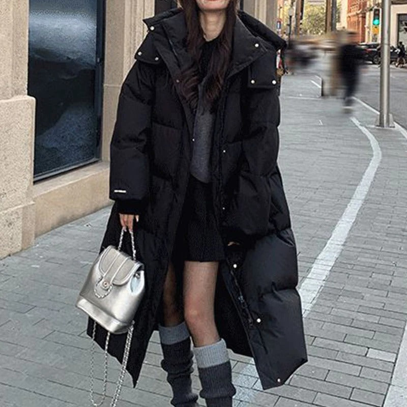 Reversible Long Hooded Parka Coat Main image
