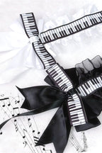 Lolita Piano Key Lace Bow Hair Accs
