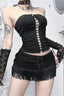 Punk Eyelet Lace Up Corset