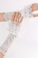 Lolita Lace Ruffle Fingerless Sleeve Gloves