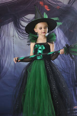 Witch Tutu Dress Kid Halloween Costume