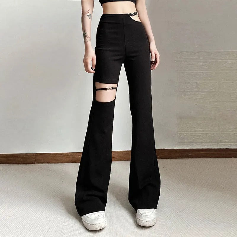 Black Utility Belt Cargo Pants Secondary image