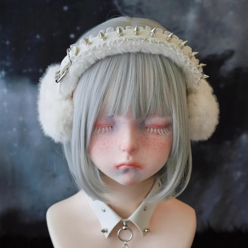 Harajuku Y2K Lace Rivet Earmuff Secondary image