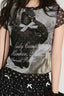 Rabbit Graphic Polka Dot Mesh T-Shirt