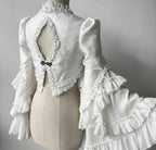 Gothic Horn Sleeve Ruffled Blouse