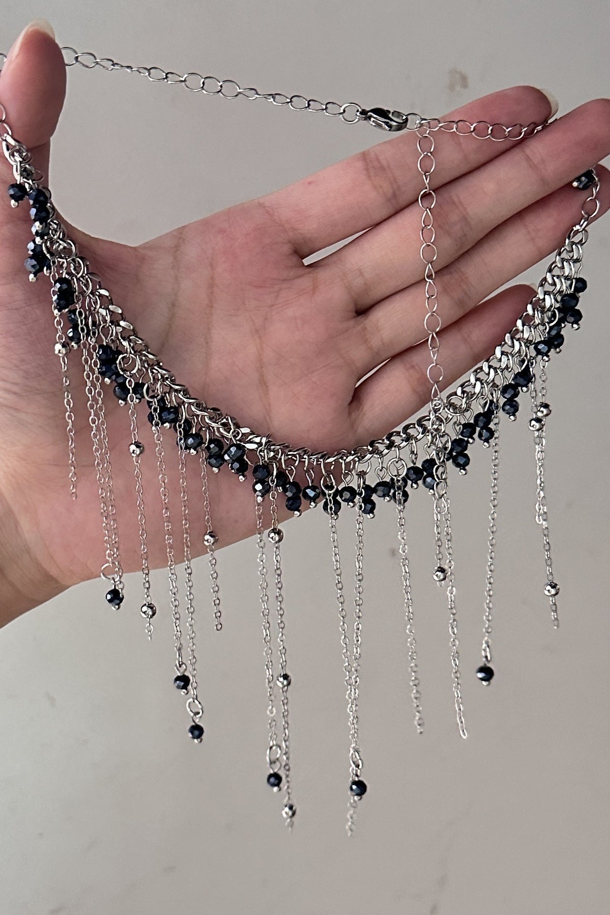 Beaded Fringe Layered Choker Necklaces