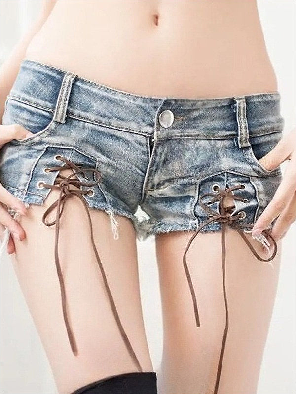 Sexy Bandage Denim Micro Shorts Main image