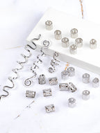 Metal Punk Dreadlock Bead Clip Hair Accs