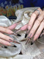 Dark Flame Cross Press On Nails