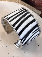 Vintage Faux Suede Animal Pattern Bracelet