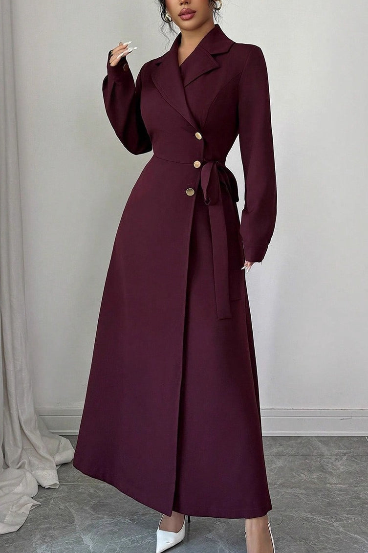 Lapel Wrap Tie Waist Coats