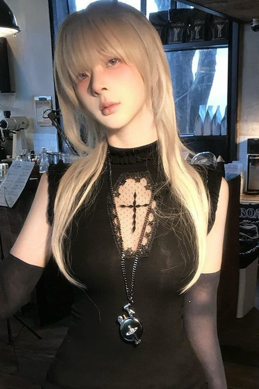 Gothic Cutout Slim Fit Tank Top Main image