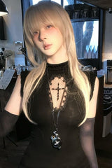 Gothic Cutout Slim Fit Tank Top