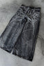 Ghost Spider Embroidered Patch Gothic Baggy Pants