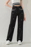 Butterfly Rhinestone Wide Leg Jeans