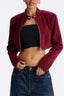 Suede Effect Cropped Zip Jackets