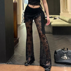 Black Lace Harajuku Pants