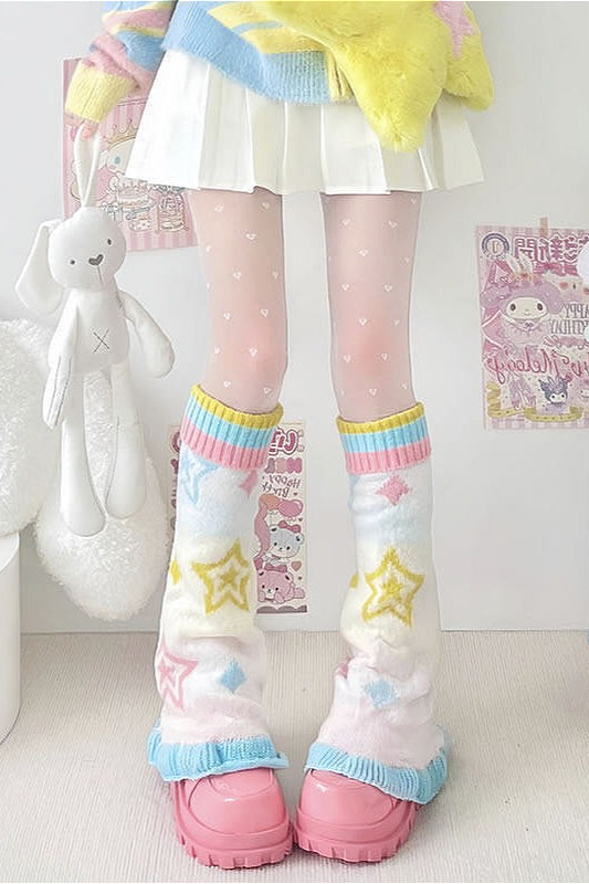 Y2K Candy Color Star Socks Main image
