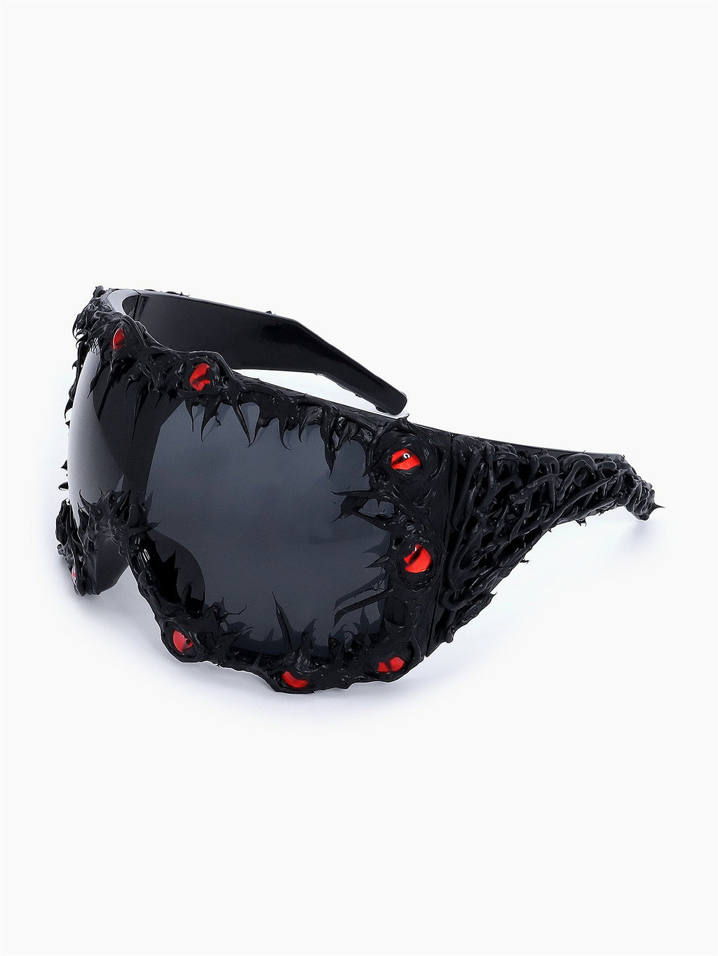 Split Embellished Dark Style Glasses