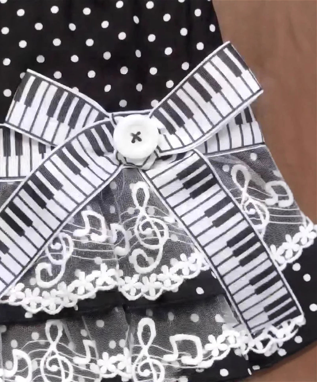 Polka Dot Note Lace Skirt