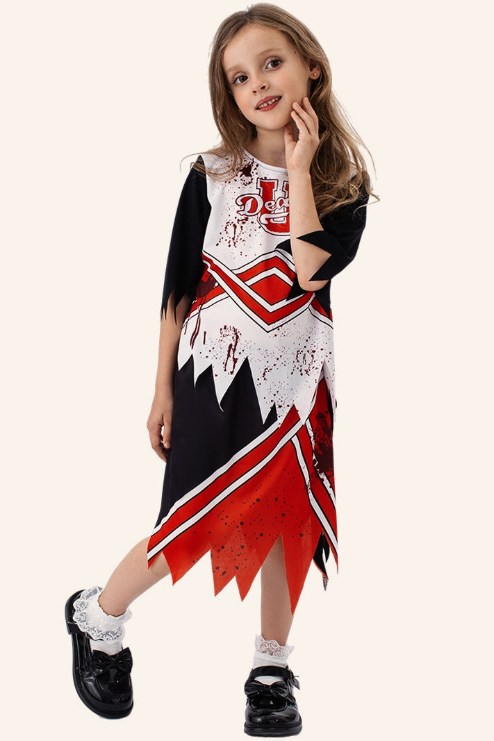 Scary Cheerleader Kid Halloween Costume Secondary image